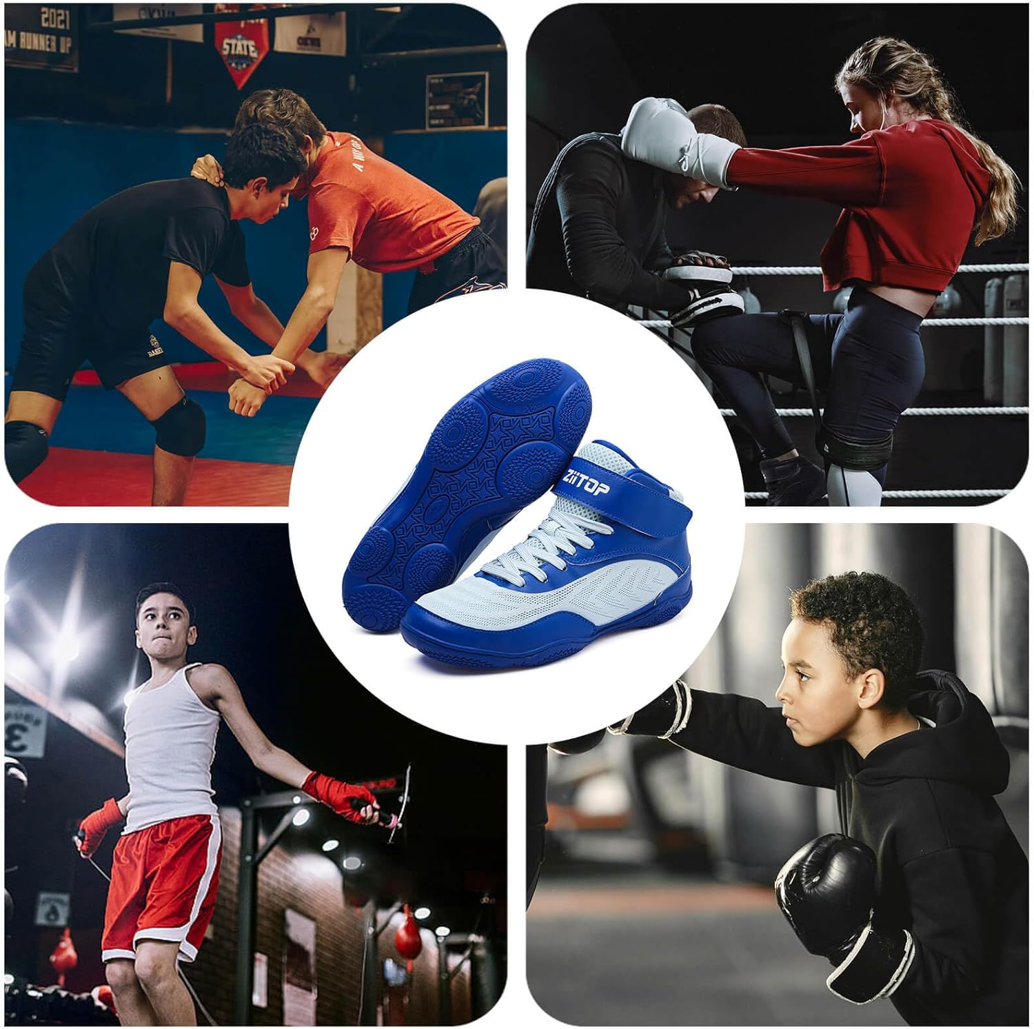 Kids Wrestling Shoes Youth Boys Girls Youth Boxing Shoe Barefoot Hiking Boots Lightweight Breathable Zero Drop Non Slip - Image 7