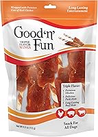 Good ‘n’ Fun Triple Flavor Wings Dog Chews - Chicken Pork Beef Hide, Long-Lasting Protein Treats for All Breeds, 4oz