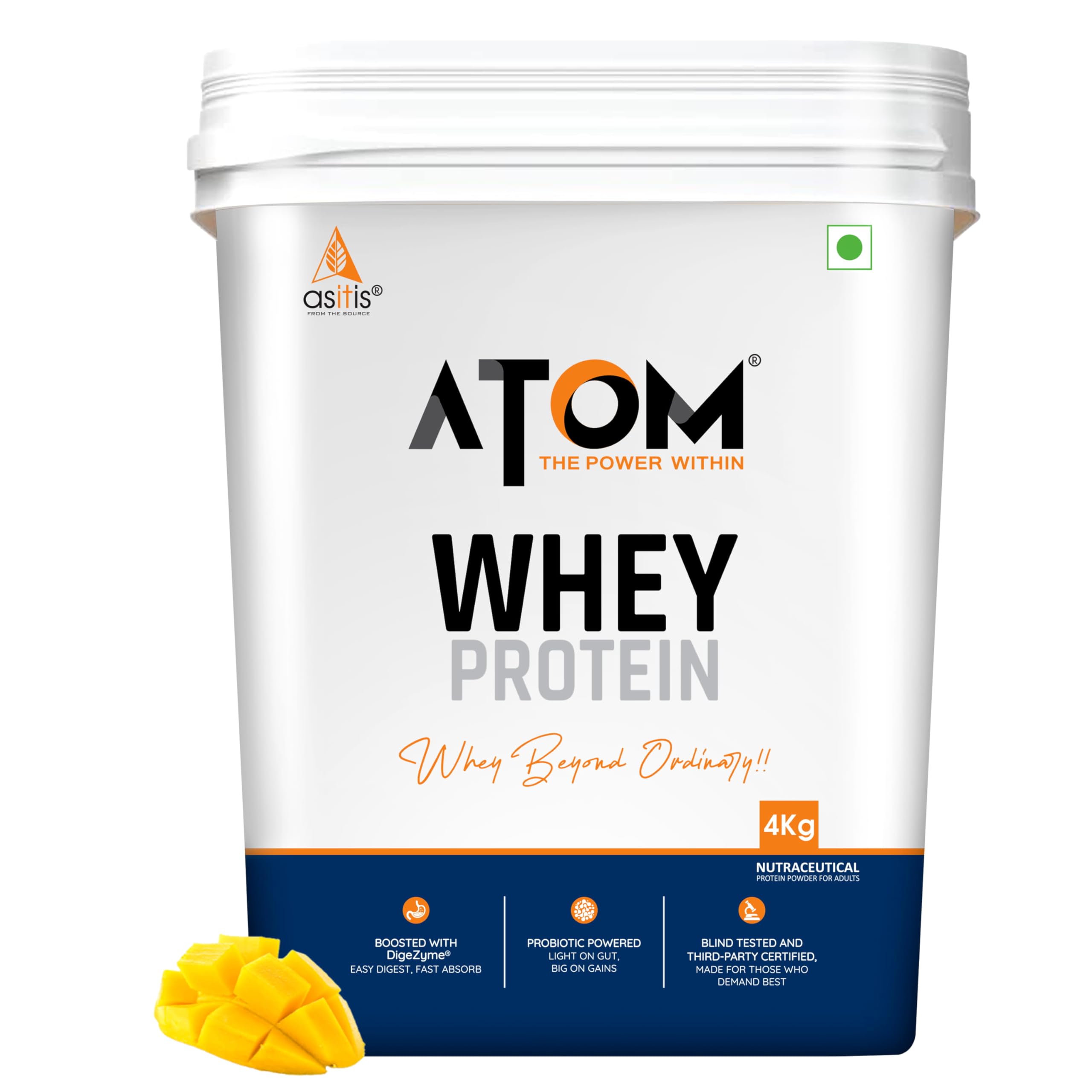 AS-IT-IS ATOM Raw Whey Protein 1kg with Enzymes | 28.5g Protein | USA Labdoor certified | 6.4g BCAA — Amazon image 32