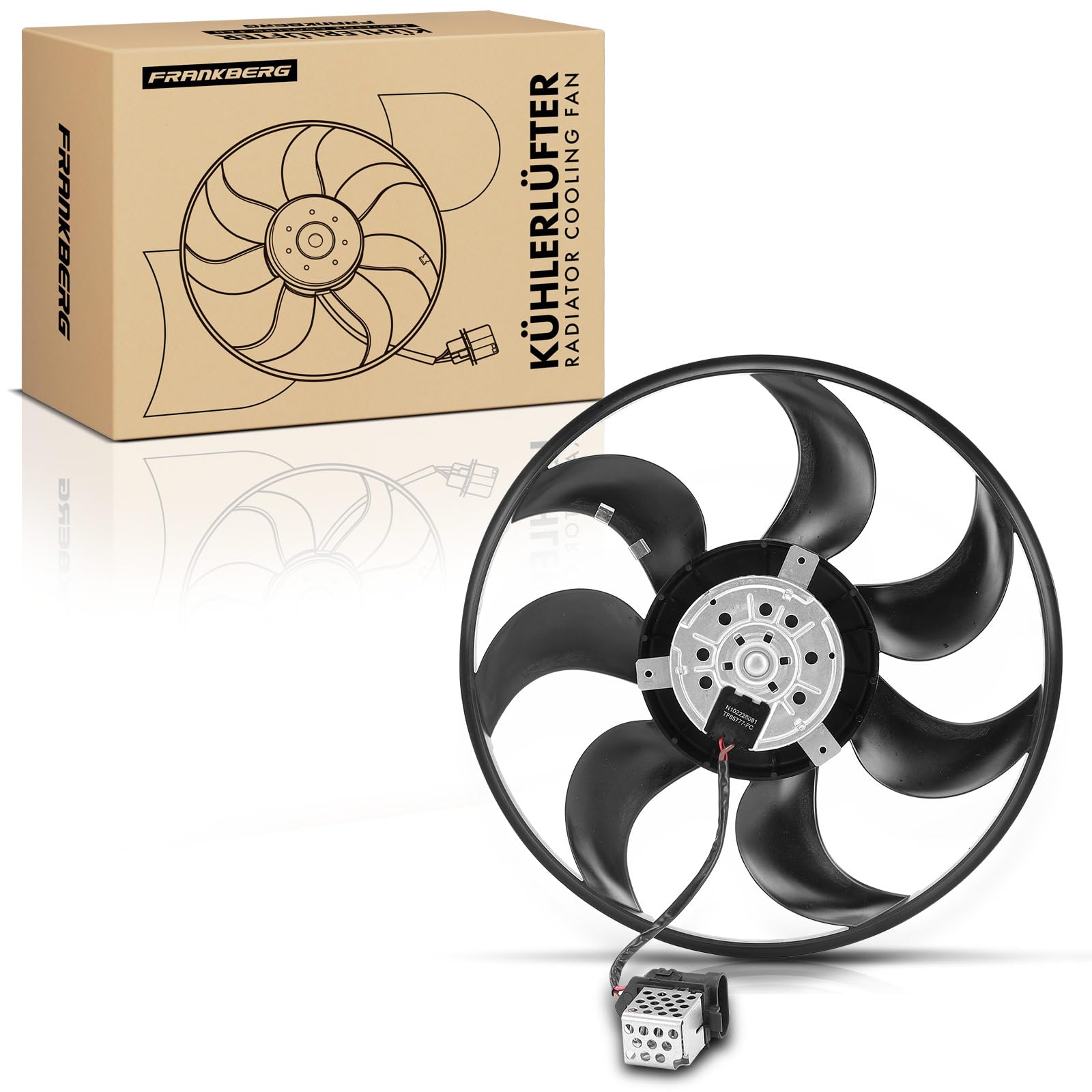 Frankberg Lüfter Motorkühlung Kühlerlüfter 3-Polig 390mm Kompatibel mit Astra H A04 1.2L 2005-2010 Zafira B Kasten/MPV A05 1.6L 1.8L 2005-2015 Replace# 1341386
