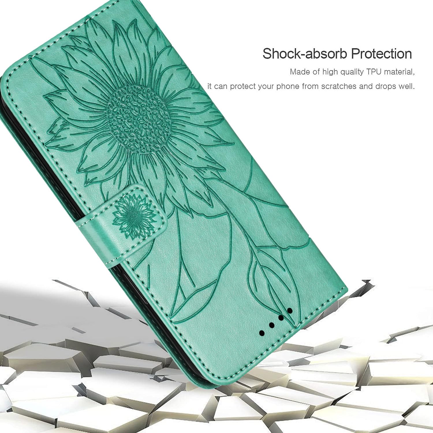 Cover per iPhone 15 Pro Max, Custodia Portafoglio in Pelle