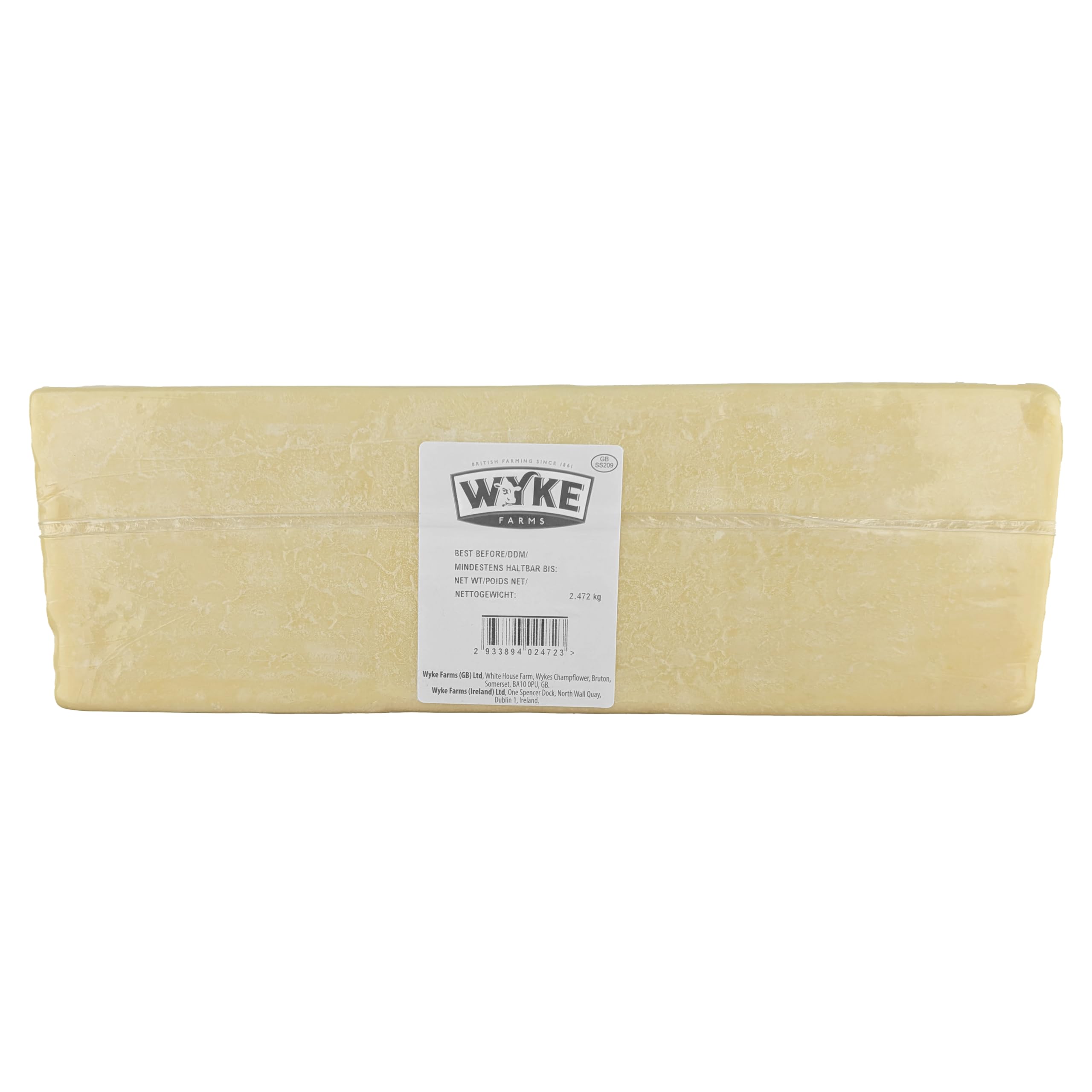 WYKE CHEDDAR-KÄSE-BLOCK 2,5kg DOP mature cheddar cheese 12 Monate gereift englischer Schnittkäse perfekt zu Burgern Nudeln Pasta Pizza mac-n-cheese
