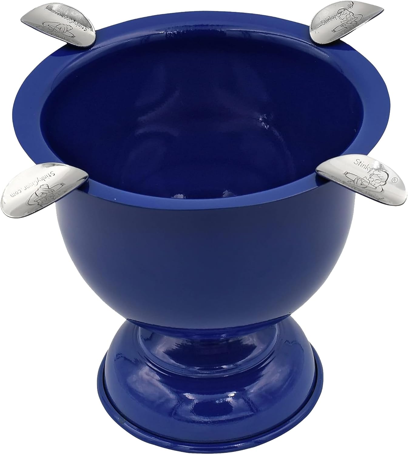 Stinky Cigar Tall Cigar Ashtray with 4 Stirrups for Indoor & Outdoor Use | Windproof Design with 4.25 inch Deep Bowl for Cigars, Perfect Cigar Accessory for Cigar Aficionados & Home Decor – Royal Blue