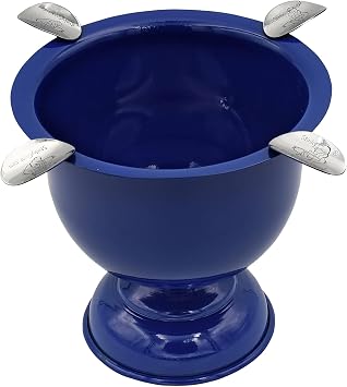 Stinky Cigar Tall Cigar Ashtray with 4 Stirrups for Indoor & Outdoor Use | Windproof Design with 4.25 inch Deep Bowl for Cigars, Perfect Cigar Accessory for Cigar Aficionados & Home Decor Royal Blue