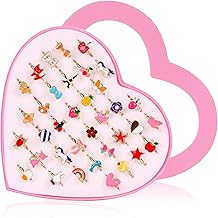 Diealles Shine Ringe für Kinder, 36 Stück Mädchen Ringe, Kinderringe für Mädchen Mitgebsel Kindergeburtstag Party Favors