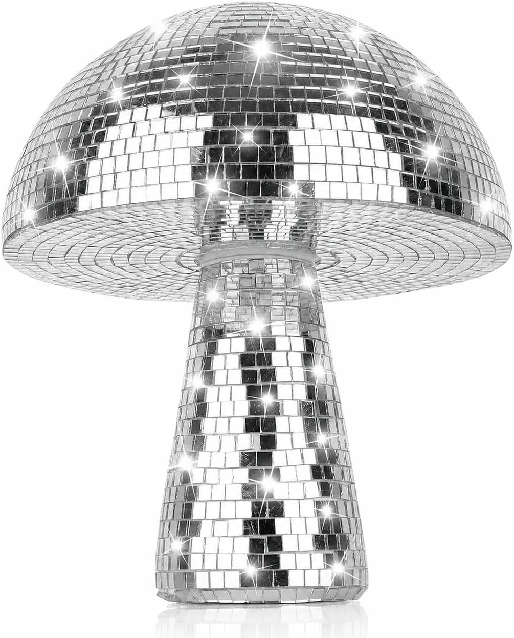 Disco Mushrooms Disco Mushroom Large Mirror Mushroom Disco Disco Mushrooms Silver Disco Ball Decoration Disco Mushrooms for Home Decorations Stage Props Play Accessories School Parties Christmas Tree Baubles Set