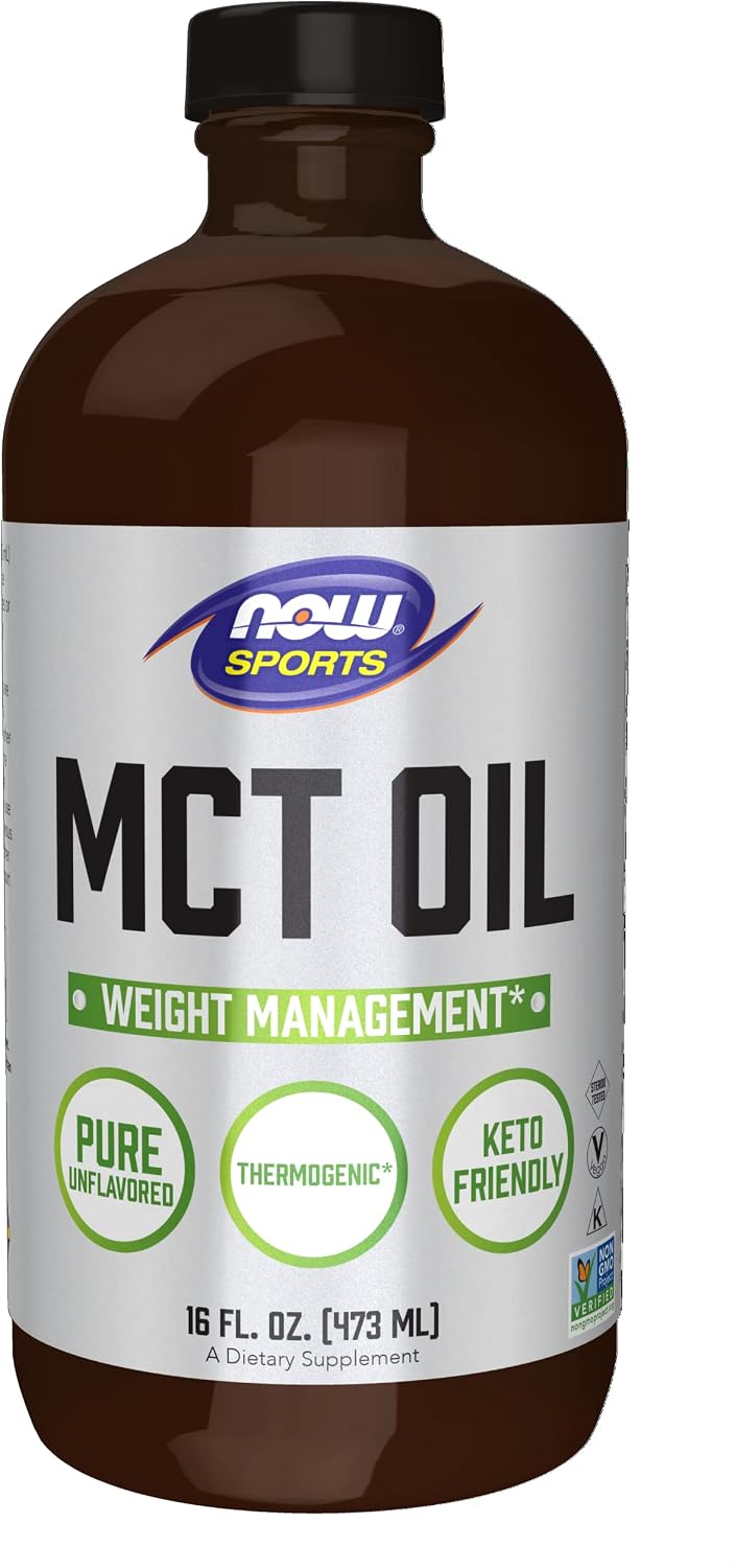 NOW Sports Nutrition, MCT (Medium-chain triglycerides)Oil 14 g, Weight Management, Liquid, 16-Ounce