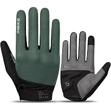 Cycling Gloves for Men Women, Shock-Absorbing Memory Gel Padded Biking Gloves, Bicycle Breathable Touchscreen Reflective Full Finger Bike Gloves