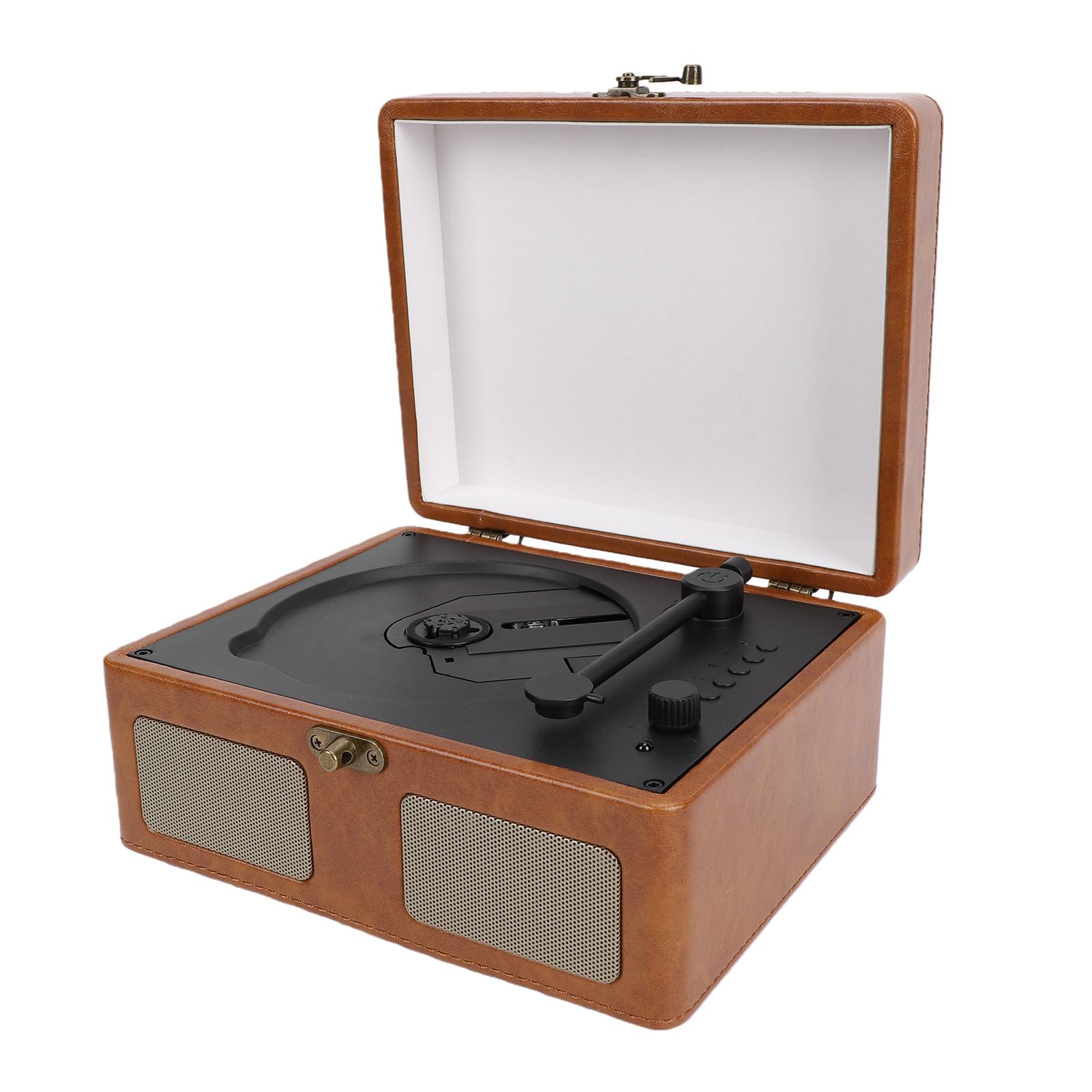 Jiawu Lettore CD Portatile retrò con Telecomando Bluetooth Design Unico per la Casa o il Viaggio Elegante Pelle PU