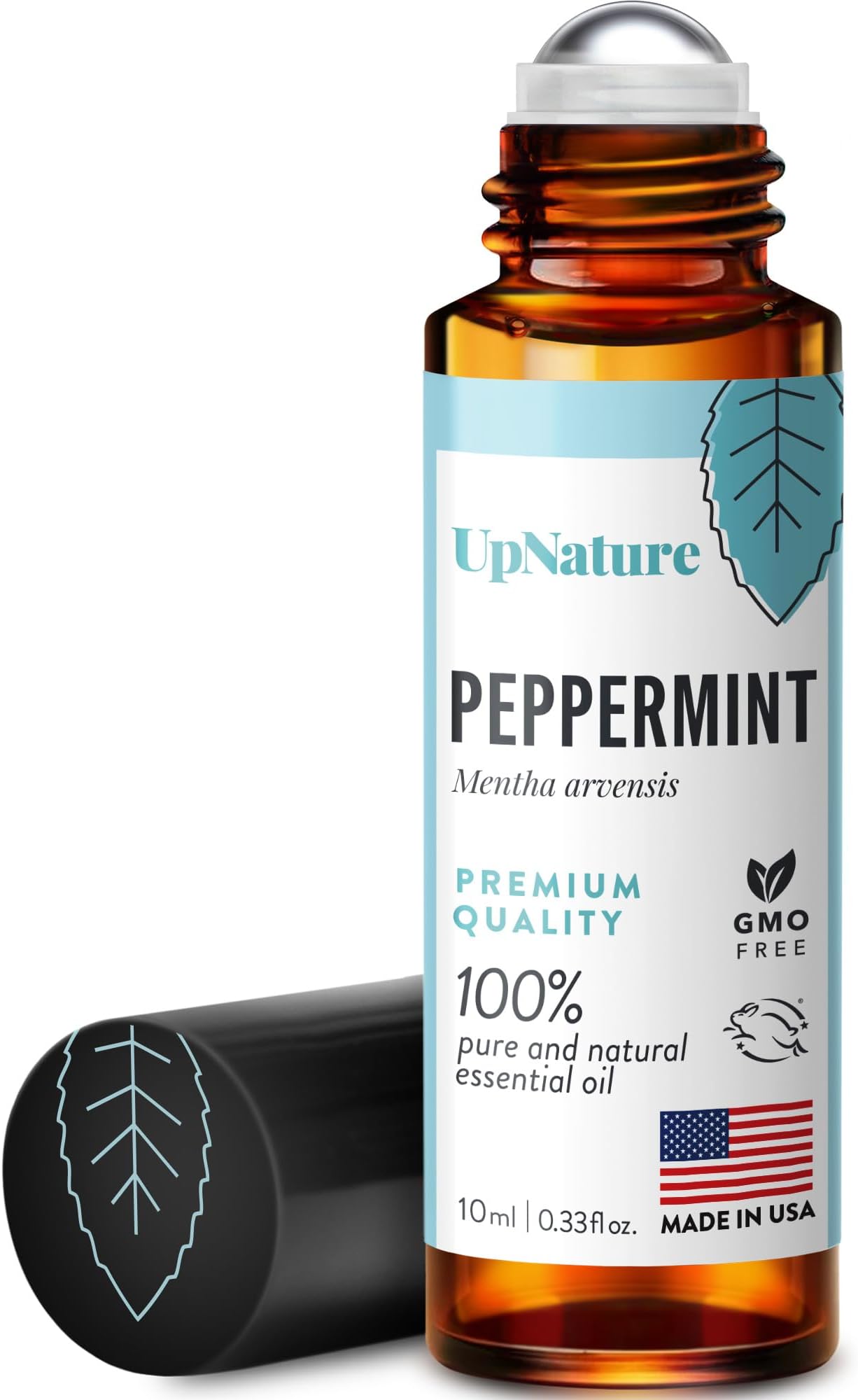 UpNature Peppermint Essential Oil Roll On - Topical Peppermint Oil - Relieves Head Tension, Pregnancy Essentials, Reduces Stress & Soothes Aches- Premium Quality, Therapeutic Grade Aromatherapy Oil