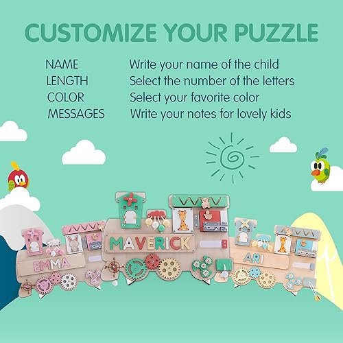 Miniatura 6 de Nabytok - Customized Name Puzzle for Toddlers, Educational Games Board, Baby Personalized Board for 1-5 Years Old, Birthday Gift, Christmas Gift,