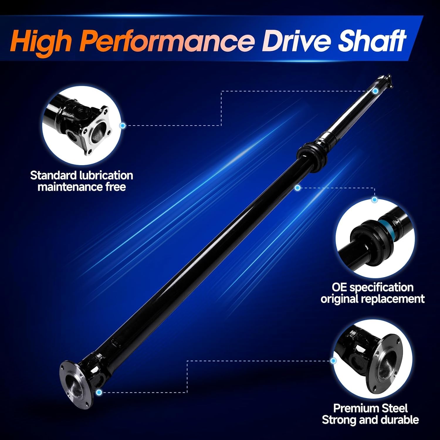 946236 Rear Drive Shaft Prop DriveShaft Assembly [1st Digit of VIN is J] Fit for Nissan Rogue 2008-2015 2.5L Petrol AWD| Rogue 2010 2.5L Petrol 4WD, OE 37000JM100, 37000JM10A