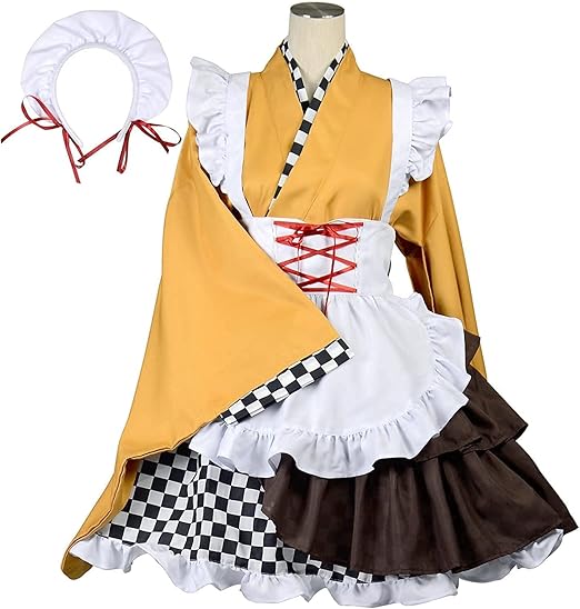 Amazon Co Jp Yuanyuan 大正浪漫 和風 メイド服 コスチューム 衣装 ホビー
