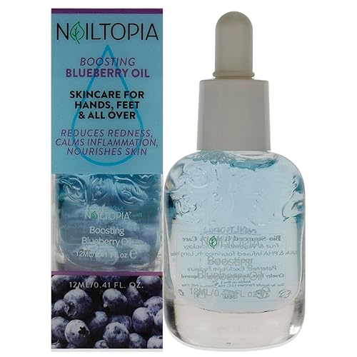 Nailtopia Aceite de arándano revitalizante y energizante fresco, aceite para cutículas y crecimiento de uñas, hidratación de uñas y cutículas,