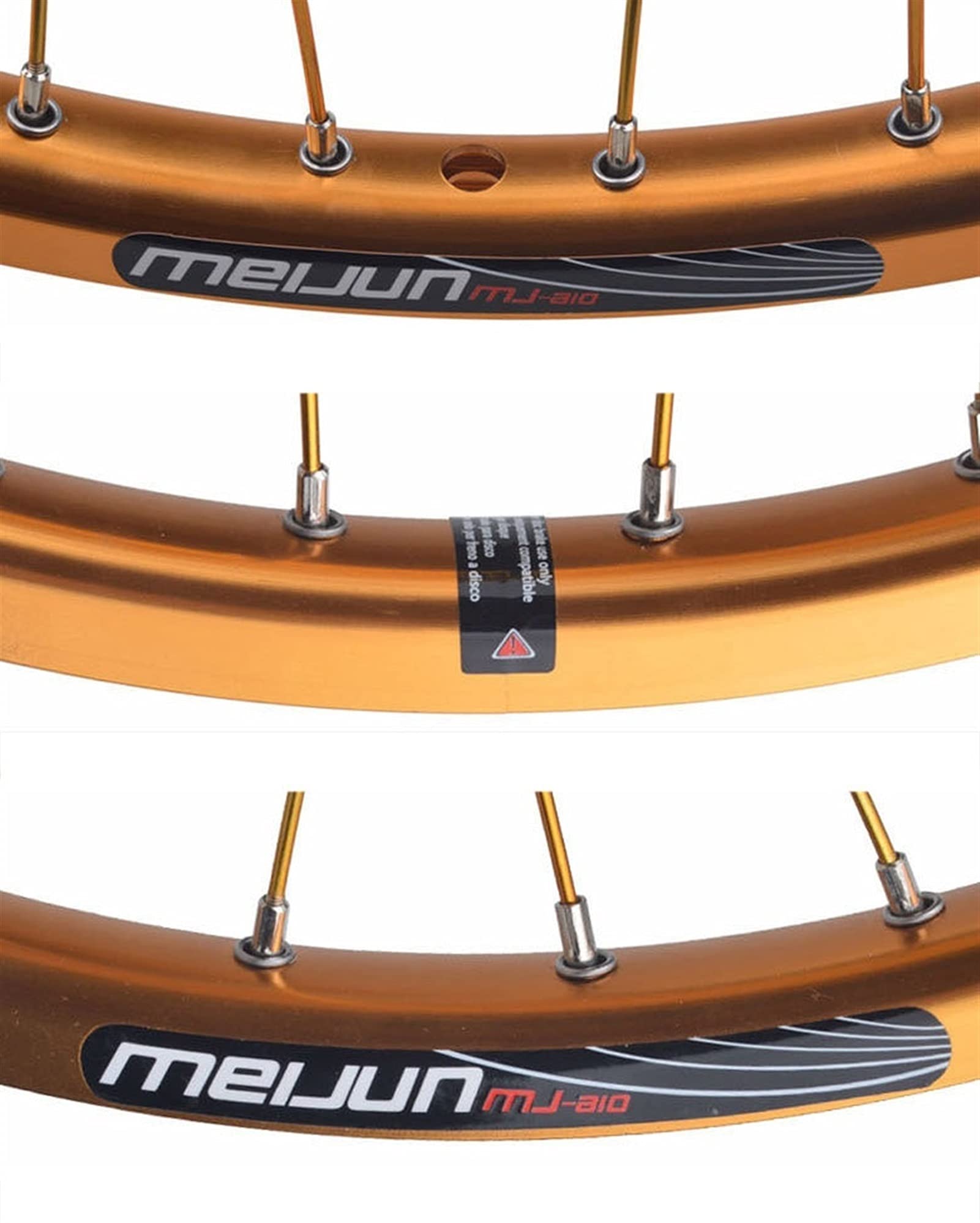 BMX Wheelset 20In 406 Bike Rim Disc Brake Quick Release Hub 32 Holes for 7 8 9 10 Speed Cassette 1653g (Color : Gold, Size : 406)