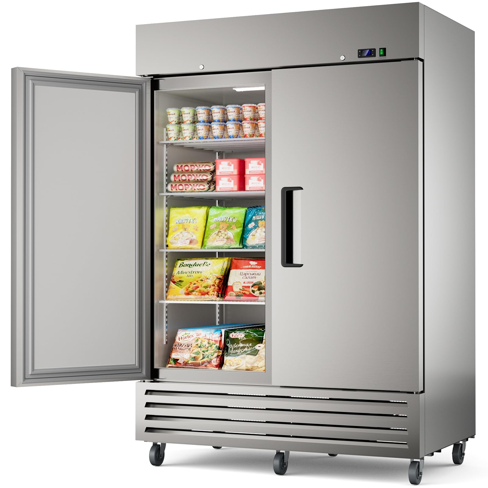 Mojgar Commercial Freezer, 52 Cu.Ft Industrial Freezer with 2 Door