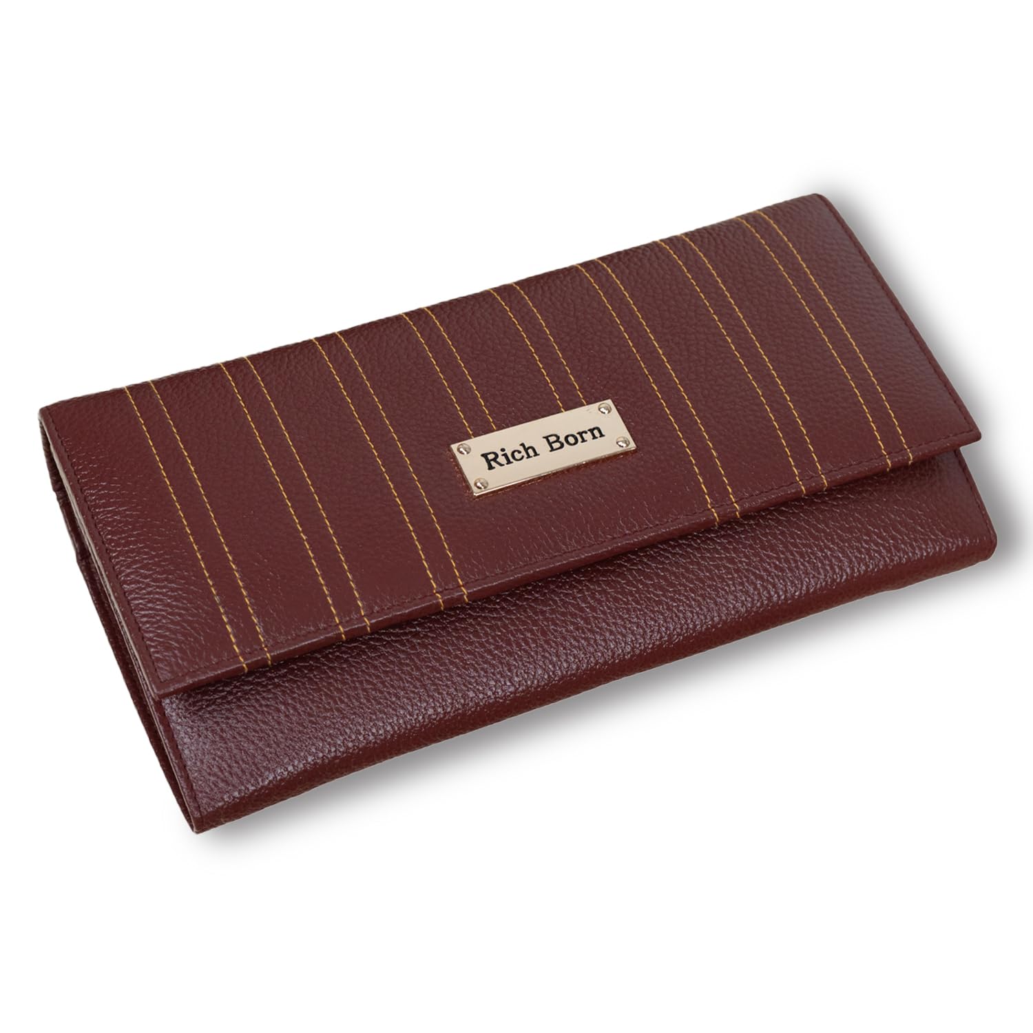 Stripe Grace Genuine Leather Ladies Wallet – Premium Womens Wallet, Stylish Clutch Wallet, Travel Wallet for Women, Multiple Card Holder, Cash & Coin Organizer|Maroon-image-19