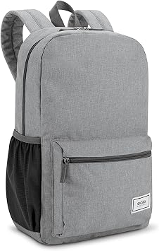 Solo New York Laptop Backpack for Women & Men -Carry On Bookbag for Travel & Work, Lightweight Bag, Side Mesh Pockets, Fits 15.6" Computer - ReSolve, Grey