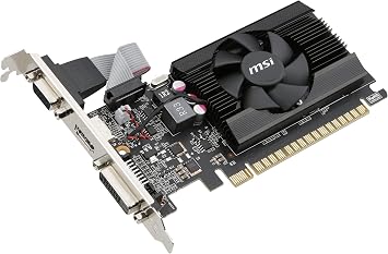 msi Gaming GeForce GT 710 2GB GDRR3 64-bit HDCP Support DirectX 12 OpenGL 4.5 Heat Sink Low Profile Graphics Card (GT 710 2GD3H LP)