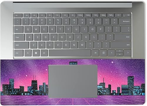 Miniatura 2 de MightySkins - Piel brillante con purpurina compatible con Microsoft Surface Laptop 5 de 15 pulgadas, Synthwave City, acabado protector y duradero