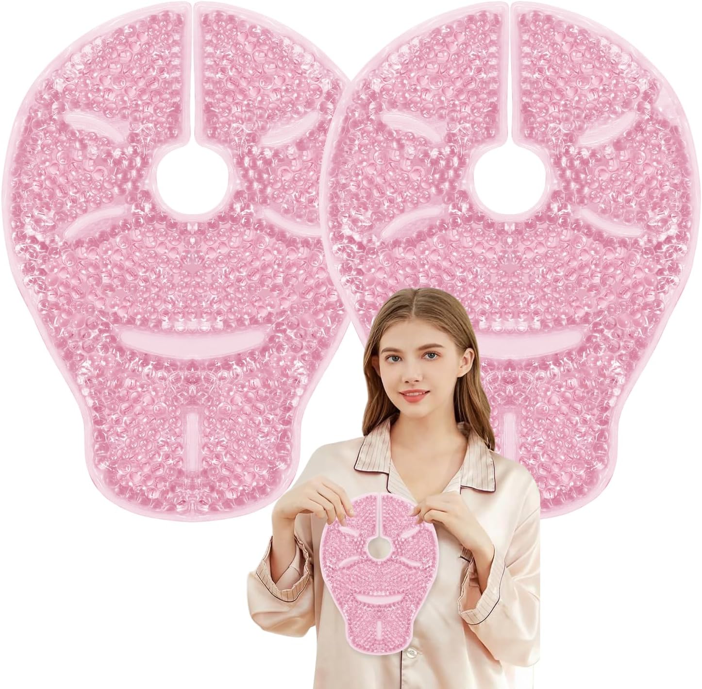 ZNÖCUETÖD Breast Therapy Ice Packs, Hot and Cold Breast Pads, Cooling Gel Pads for Clogged Milk Duct Relief, Pain, Improve Milk Flow, Engorgement, Breastfeeding Essentials for New Moms, 2 Pack