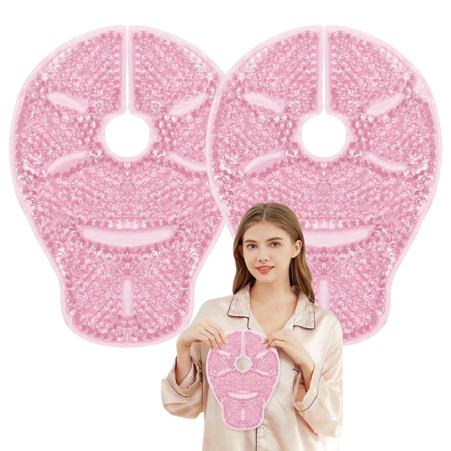 ZNÖCUETÖD Breast Therapy Ice Packs, Hot and Cold Breast Pads, Cooling Gel Pads for Clogged Milk Duct Relief, Pain, Improve Milk Flow, Engorgement, Breastfeeding Essentials for New Moms, 2 Pack