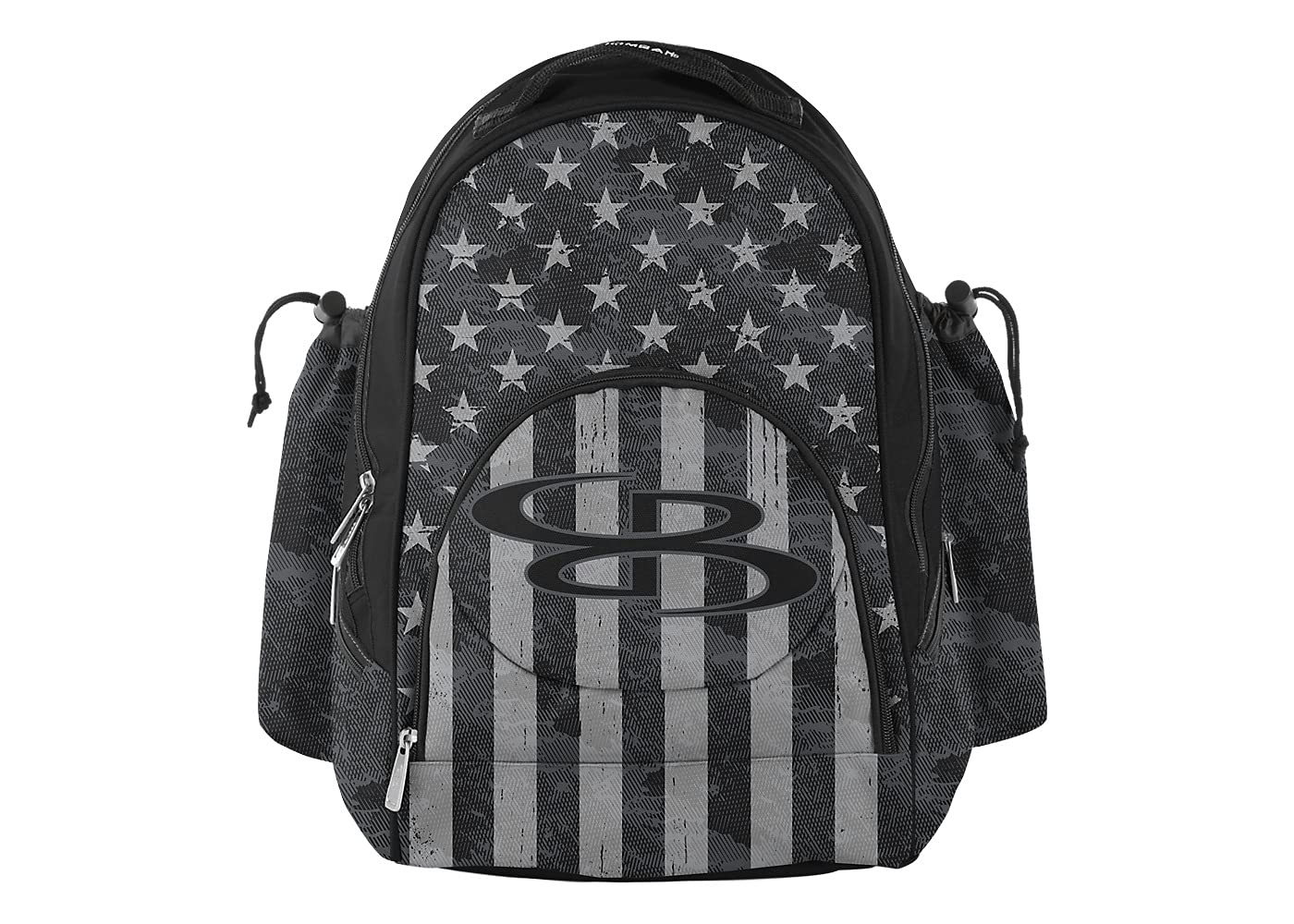 BoombahTyro Baseball/Softball Bat Backpack - 20" x 15" x 10" - USA Pledge Black Ops Black/Charcoal/Steel
