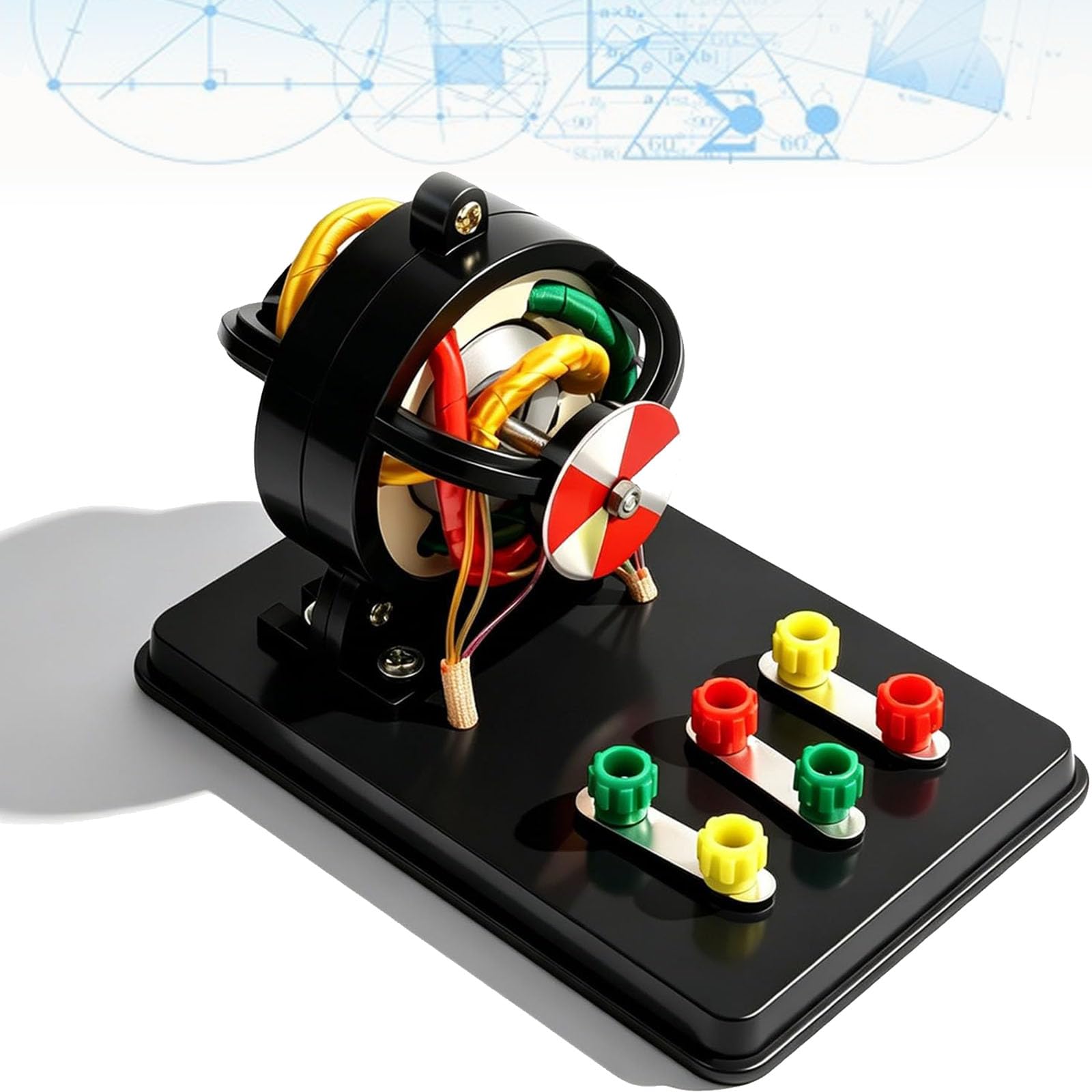 Modelo De Generador Trifásico De Ca/CC, Kit De Experimentos De Física De Generadores Eléctricos, Logotipo Rojo, Amarillo Y Verde, Bobinas De Cobre Puro, Diseño Abierto, para Laboratorios