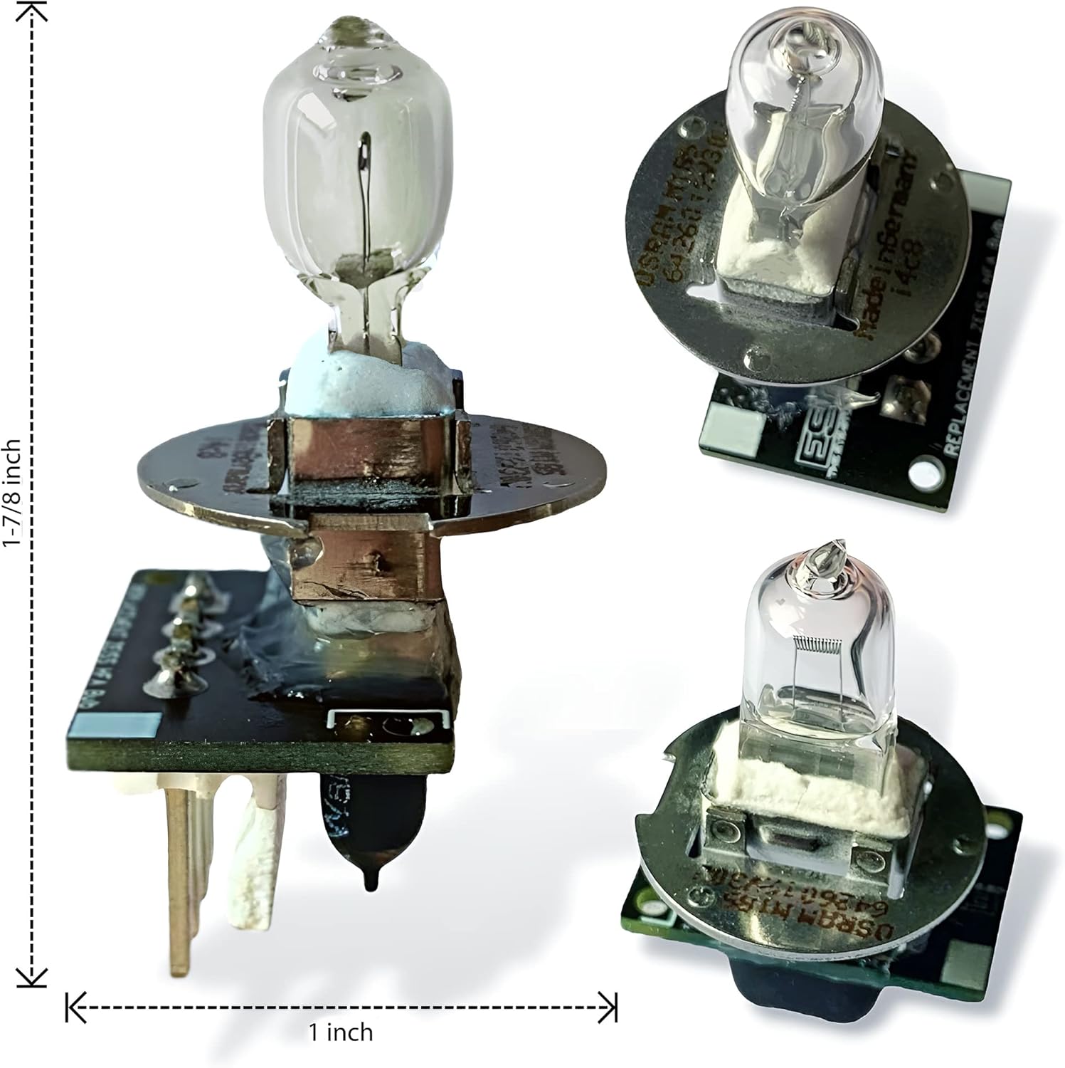 1 Visual Field Projector Replacement Bulb by The Eye-Stuff Group, 12V Halogen Lamp, Light Socket, Compatible with Humphrey Zeiss HFA, HFAi, Models 740i, 750, 750i, 840, 860