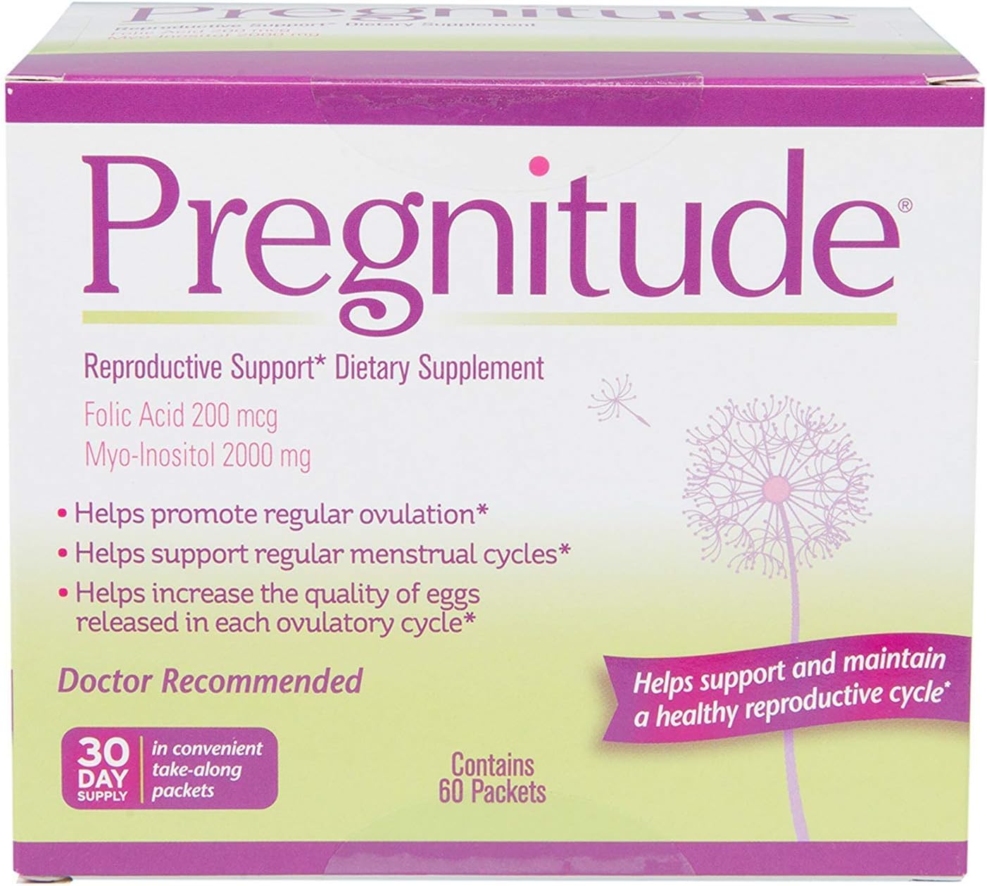 Pregnitude Reproductive Support Dietary Supplement 60 packets (Pack of 3 (Value Pack))