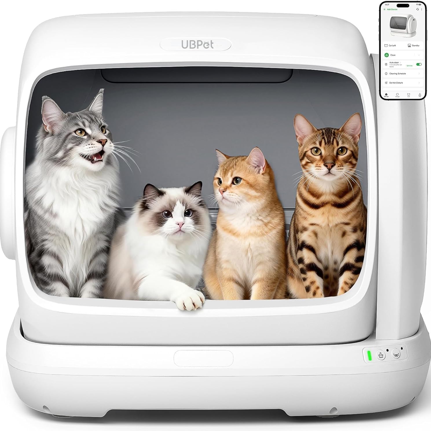 Amazon | UBPET C41 自動猫トイレ 全自動【106L大容量・大型猫/多頭
