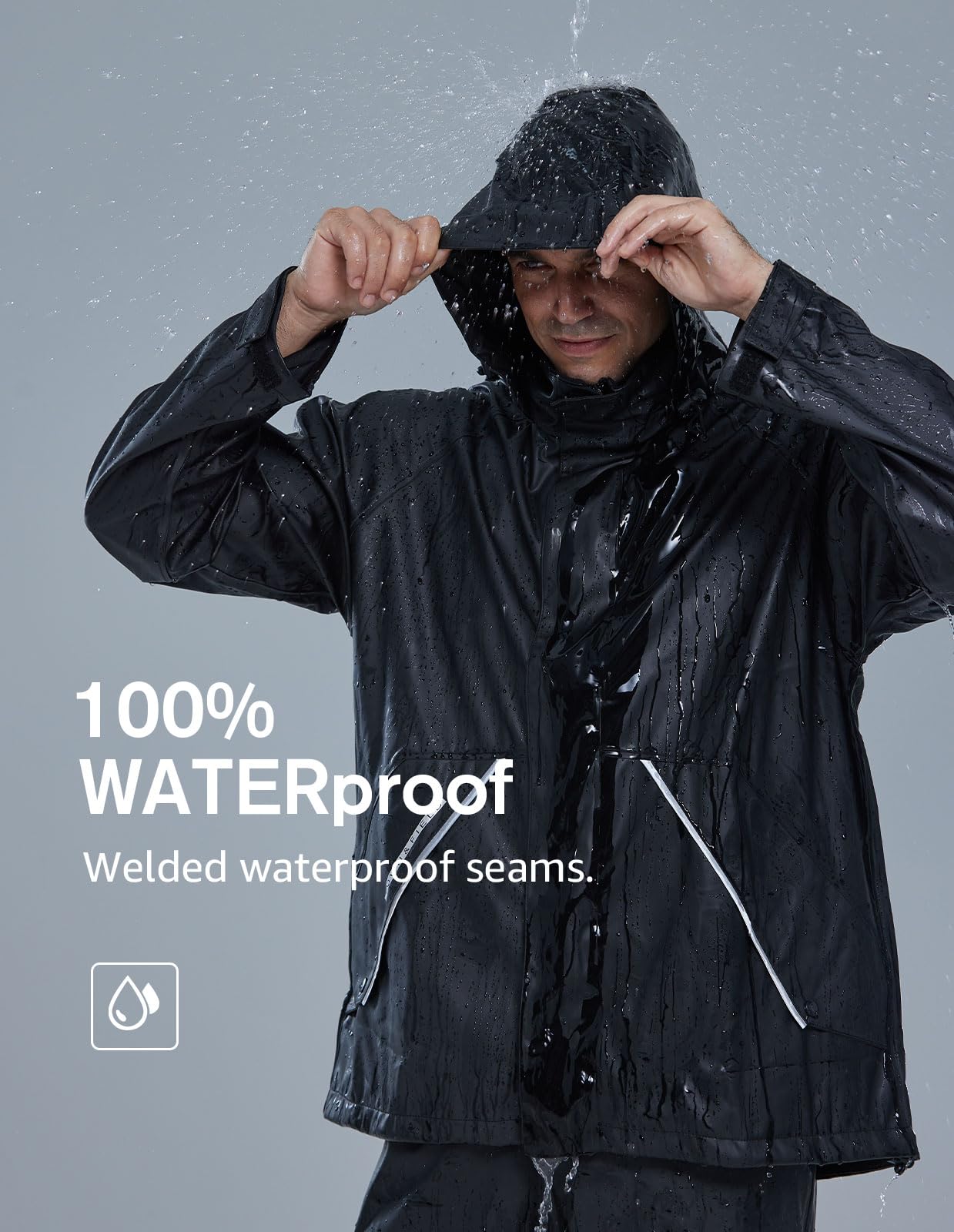 TOWN&FIELD Regenanzüge zum Angeln, wasserdichte Regenausrüstung für Männer und Frauen, robuster Regenmantel mit Hose/Overalls