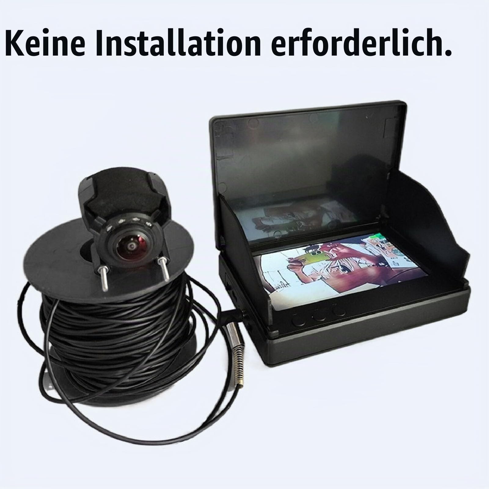 Bewinner Unterwasser Angeldrohne mit 1080P HD Kamera - 30m Kabel & 4,3 Zoll Display, Fischfinder für Bootsangeln