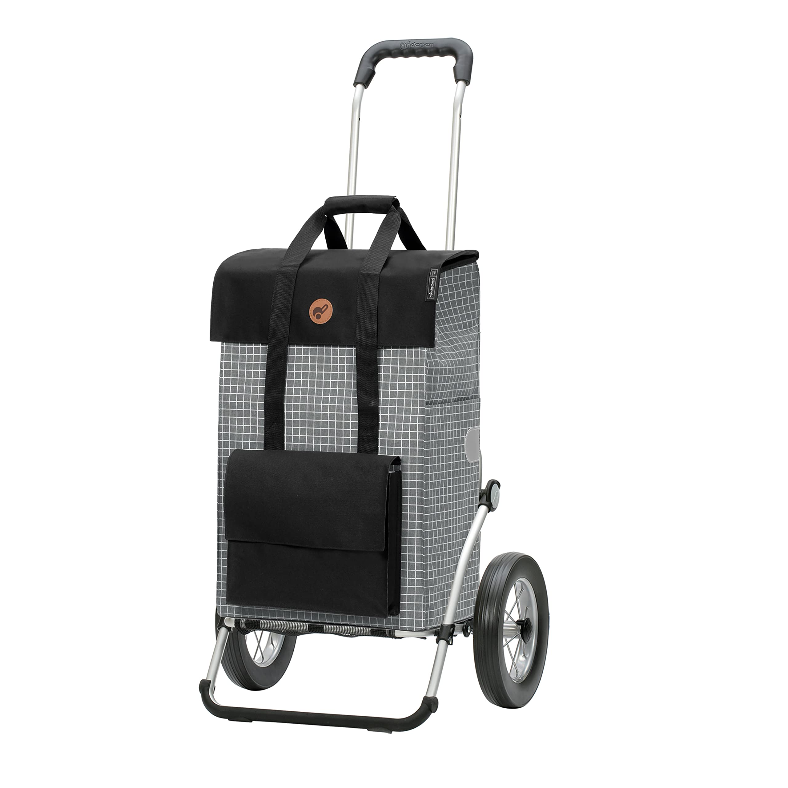 Chariot Courses Pliable 44L Isotherme Noir, Roues 3x3 Aluminium