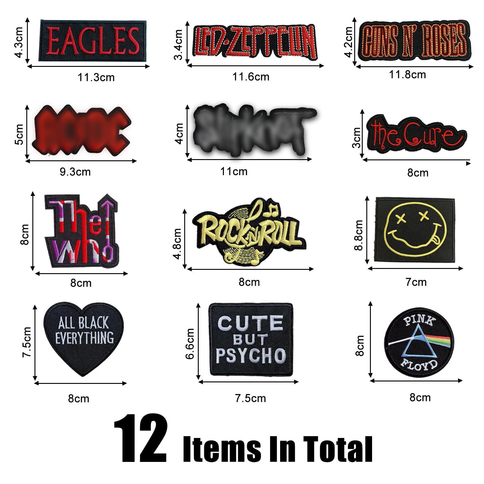 12 Toppe Termoadesive Ricamate - Per Vestiti, Jeans, Giacche, Decorazioni E Riparazioni Fai Da Te - Foto 14