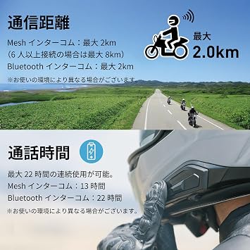 HJC Helmets エイチジェイシーヘルメット Motorcycle Intercom Built-in HJC Dedicated SENA Mesh Communication Unlimited People Bluetooth 4 People Simultaneous Call Max 22 Hours Continuous Use SMART HJC 50B HJA601
