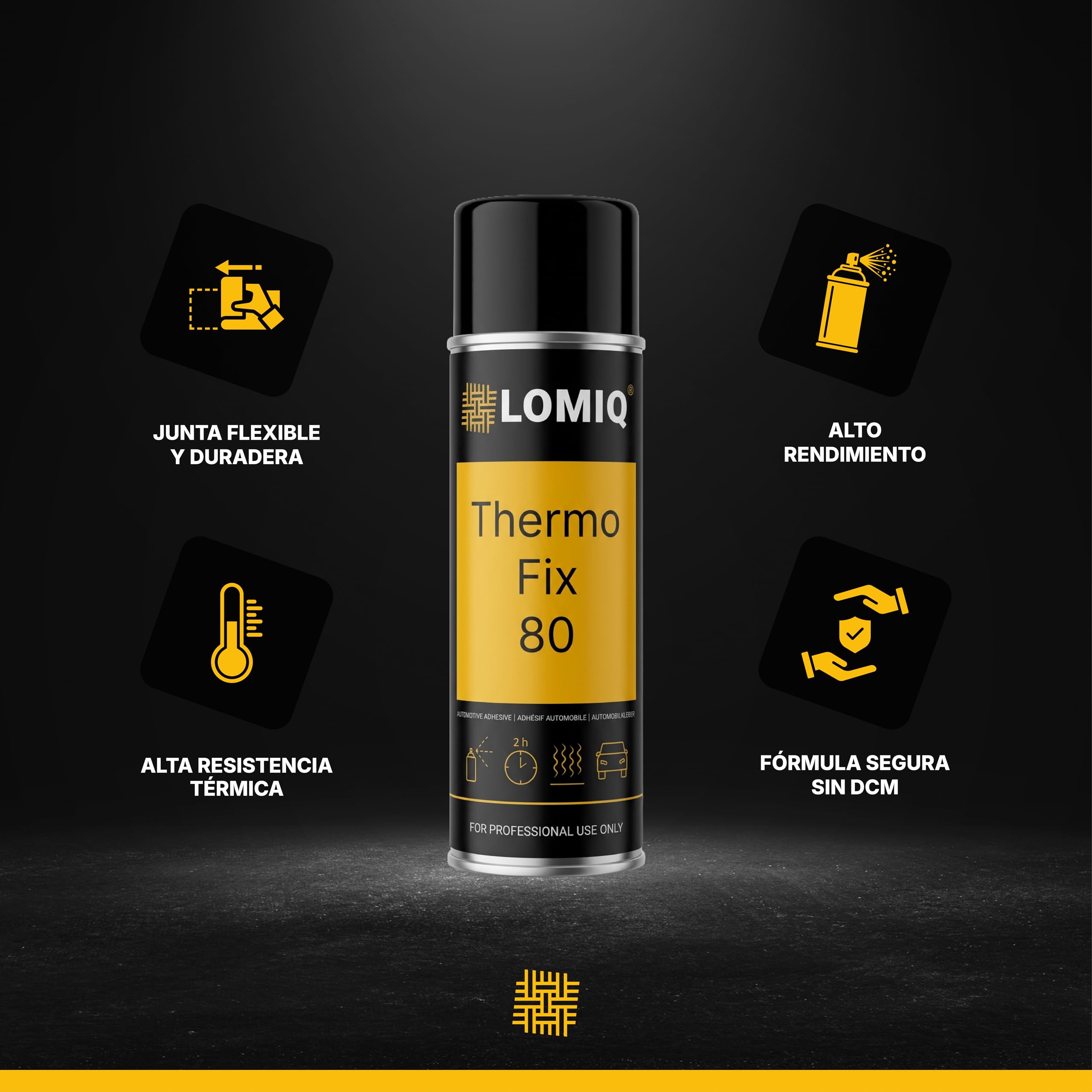 spray adhesivo THERMOFIX, 1stk, 500ml, adhesivo textil universal, fuerte adhesivo para telas de techos, telas de tapicería, fieltro, imitación de cuero, conexión flexible, rápida adhesión