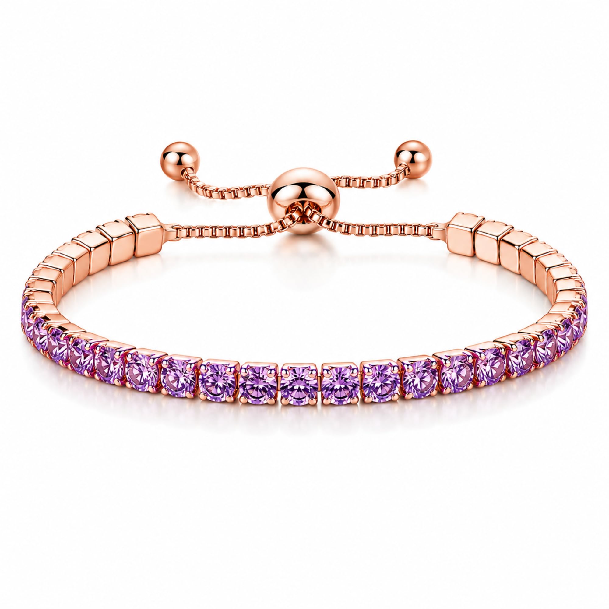 Tennis Bracelet for Women Stylish, Adjustable Zirconia Stone Bracelet for Women & Girls, Anti Tarnish Daily Wear Fashion Jewelry Gift-image-19