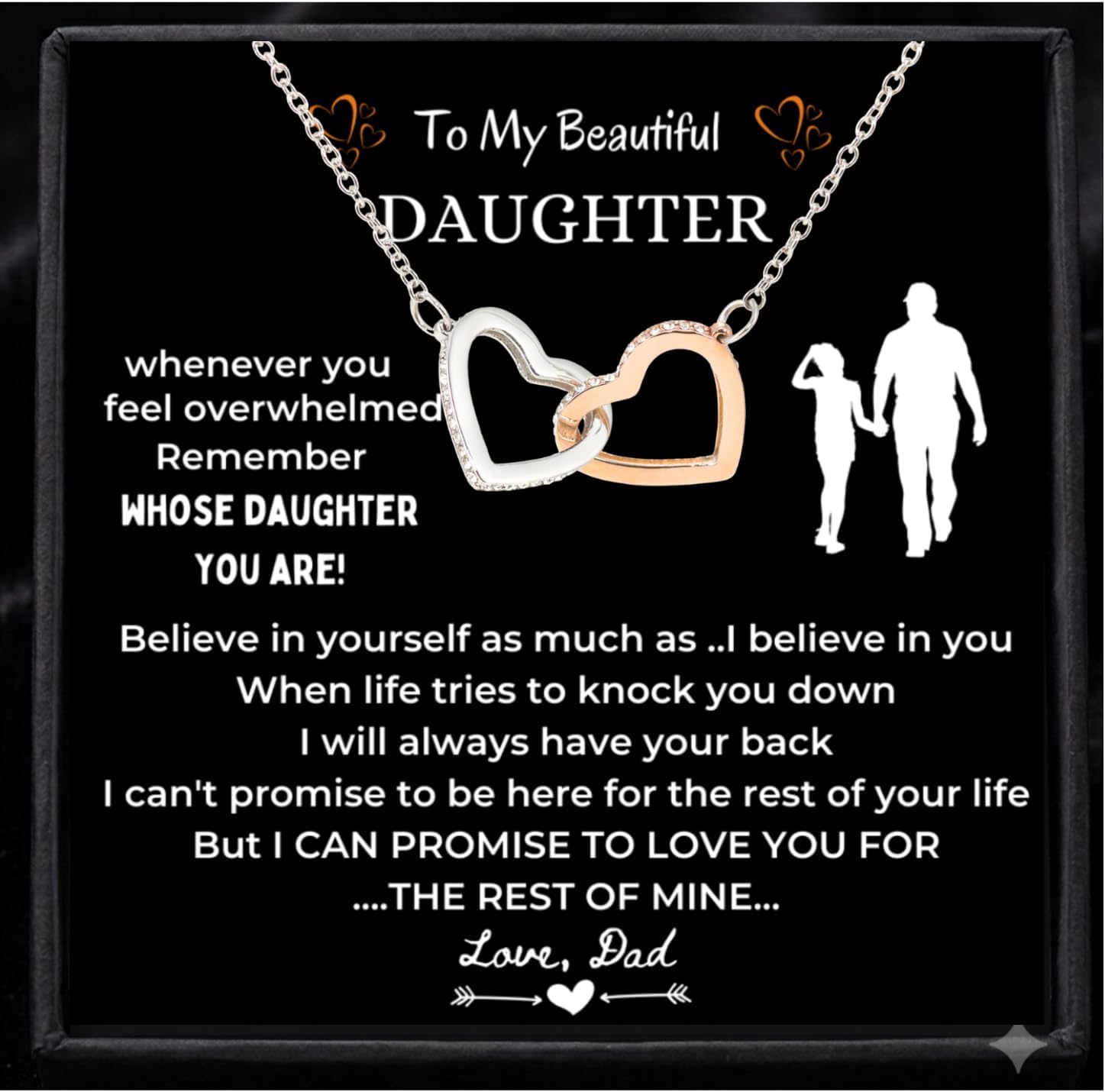 Silver Necklace Daughter Gifts from Dad for Christmas Birthday Graduation