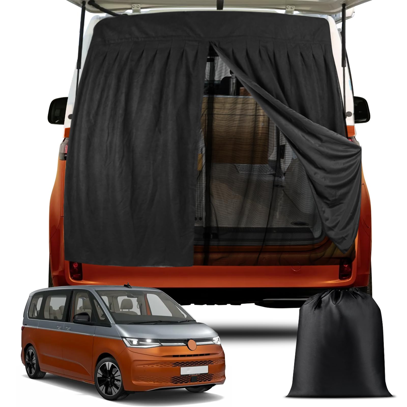 ZWPARTS Zanzariera Magnetica Personalizzata per VW T7 per Porta Retro, Doppio Strato Zanzariera per Furgone per Porta Retro, Zanzariera con Cerniera sulla Porta Centrale