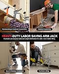 Kolvoii Labor Sauver le bras Jack 2 Pack, Ascenseur de meubles en acier inoxydable, outil de levage à main pour armoire, porte, plancher, installation de cloisons sèches, 10" Gamme de levage