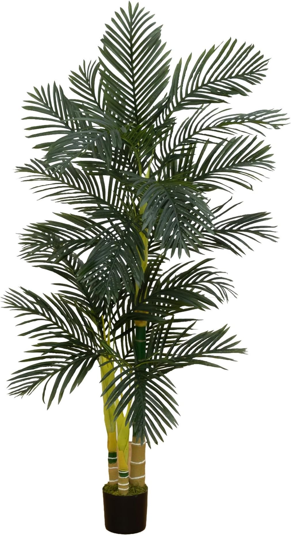 6.5 ft Artificial Golden Cane Palm Tree with Nursery Pot