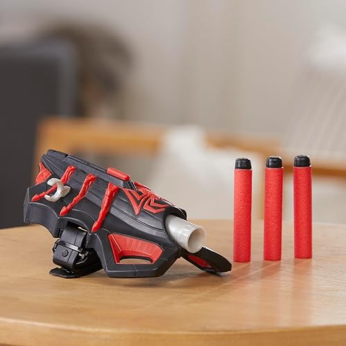 Miniatura 3 de Marvel NERF Spider-Man Miles Morales Thwip-Tech Blaster, incluye 3 dardos, tirador web, juguete de juego de rol para niños de 5 años en adelante