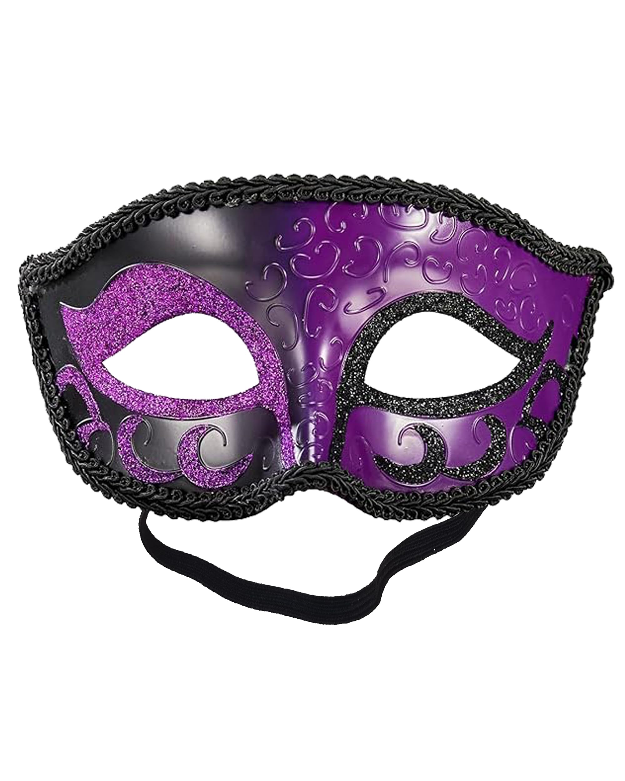 HeHeGe 2026New Masquerade Mask for Men Women, Venetian Mens Masquerade Mask for Halloween Party Mardi Gras Mascarade Ball (Purple)