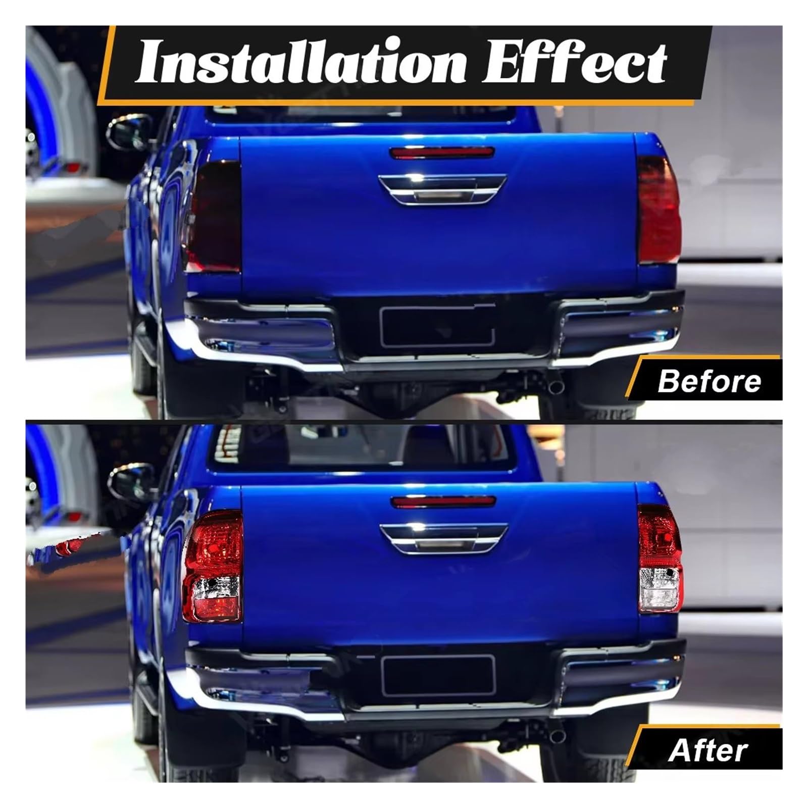 Gruppo fanale posteriore Per Toyota Per Hilux Per Revo Pick-up 2016-2018 Auto Fanale posteriore con cablaggio Nessuna lampadina Lampada di coda sinistra/destra Fari di stop(RHD Right)