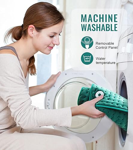 Miniatura 8 de Almohadilla térmica para espalda, cuello, dolor de hombro y calambres, almohadillas eléctricas de 20 x 24 pulgadas de apagado automático, opciones