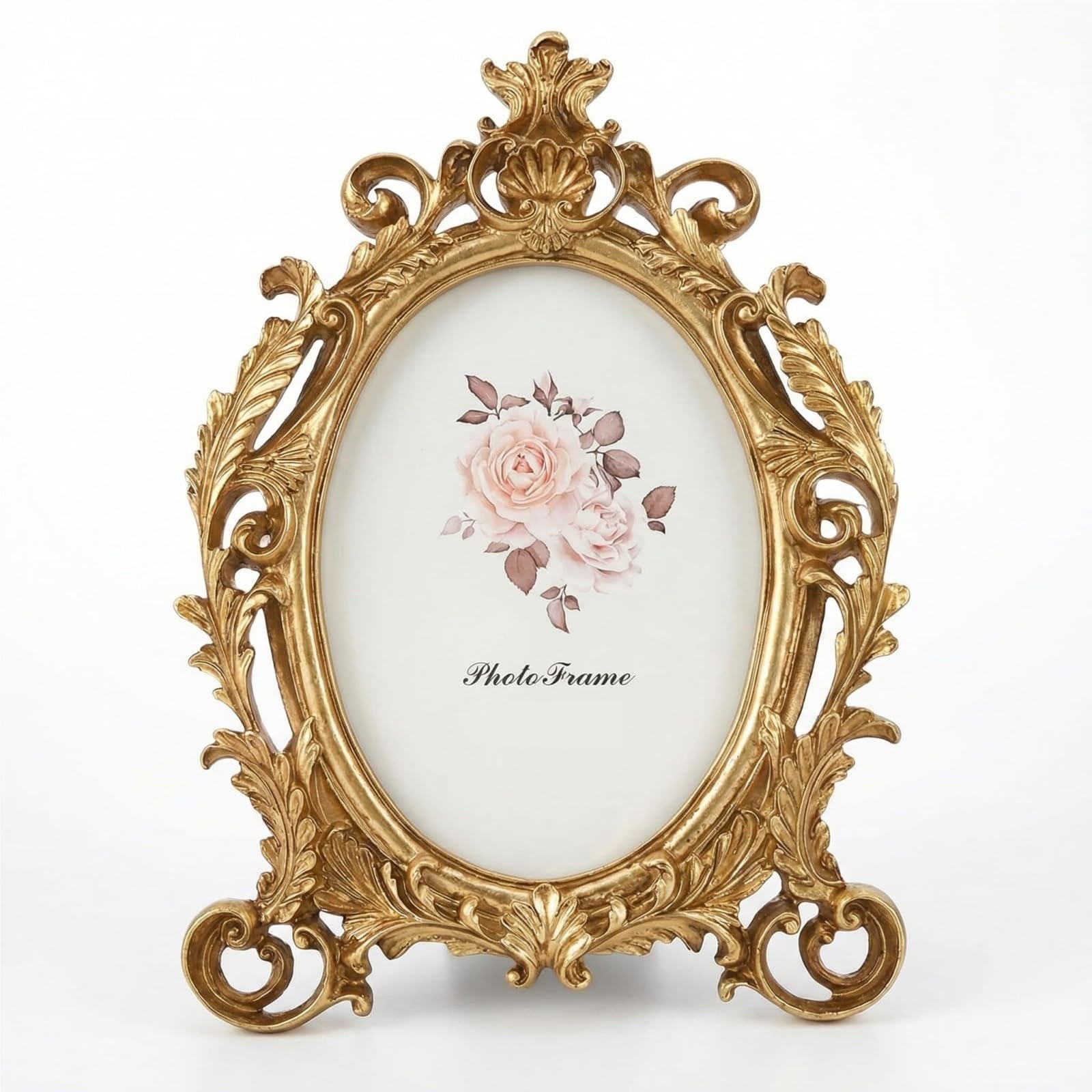 Uway One Color Nostalgic Oval Vintage Photo Frame Small For Desktop Or Wall Decoration Home Decor For Home Decor