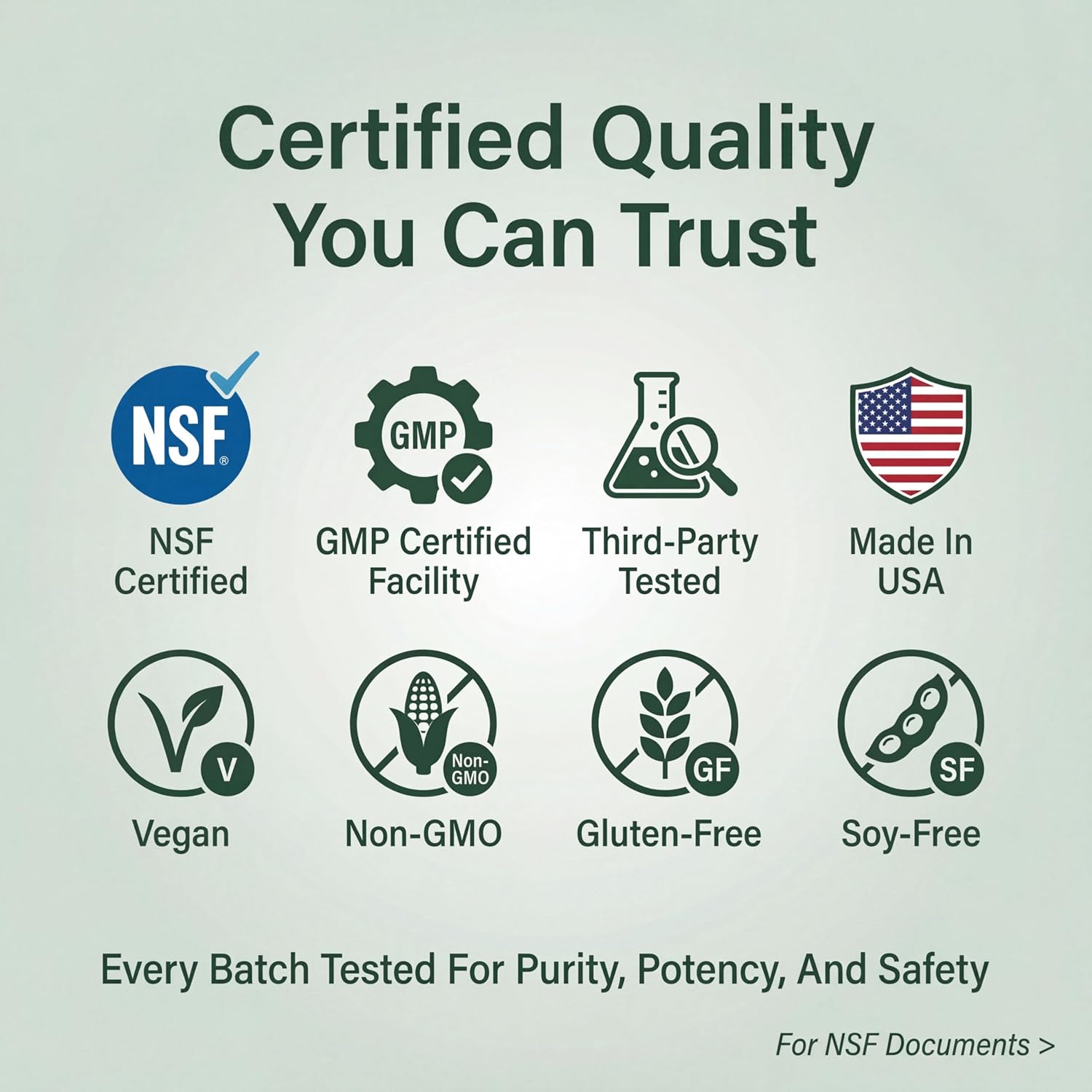 PRISTINE'S Creatine Monohydrate Capsules for Women & Men - NSF Certified 75 Day Supply 3G Muscle Growth Support Supplement - Cognitive & Athletic Performance Support - Enhanced Recovery - Image 6