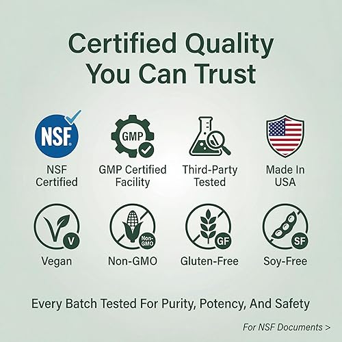 Miniatura 6 de PRISTINE'S Cápsulas de monohidrato de creatina para mujeres y hombres - Certificado NSF para 75 días de suministro 3G Suplemento de apoyo al