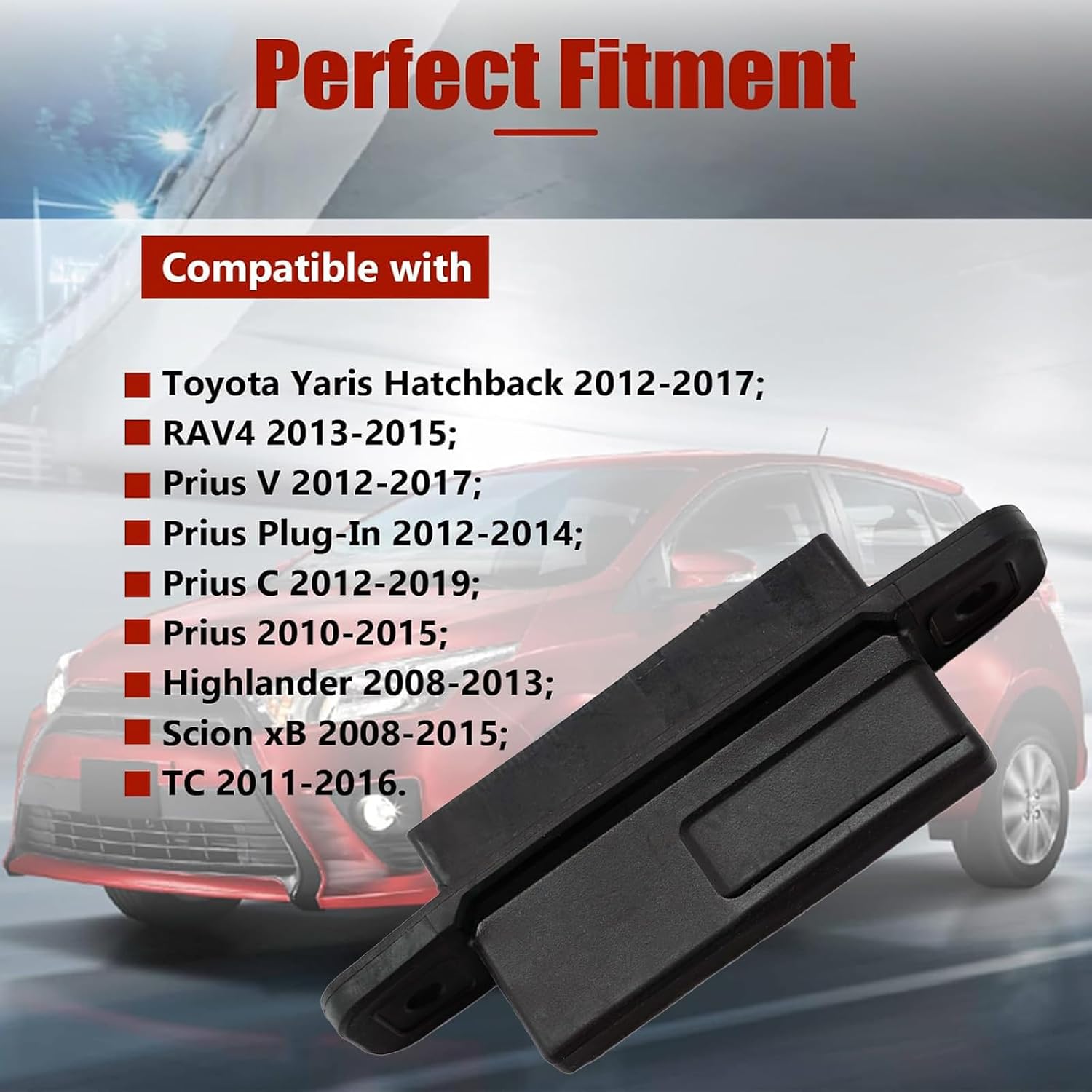 Trunk Lid Release Switch Compatible with 2008-2019 Toyota Yaris RAV4 Prius Highlander Scion xB tC, Replaces 84840-28030 84840-05040 84840-0T010 Trunk Tailgate Handle Release Switch